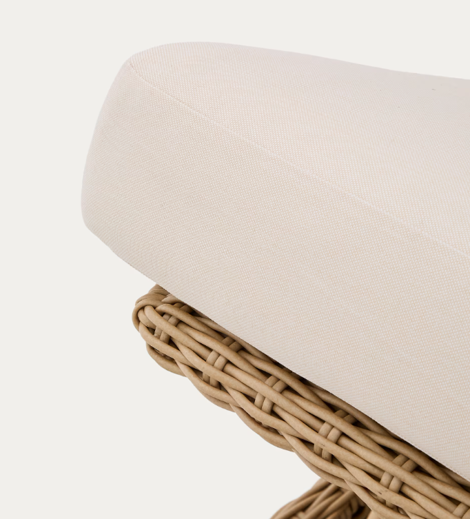 MERIA Sun lounger in synthetic rattan