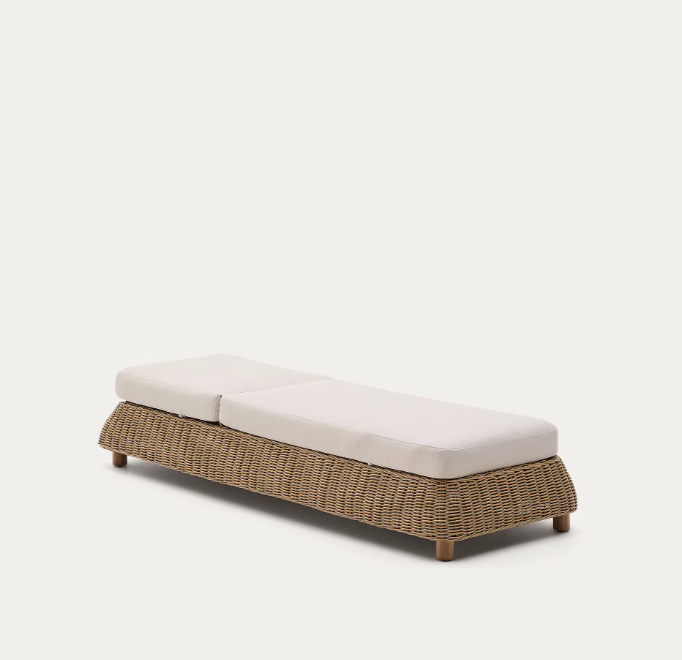 MERIA Sun lounger in synthetic rattan