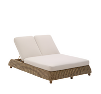 MERIA Double sun lounger in synthetic rattan