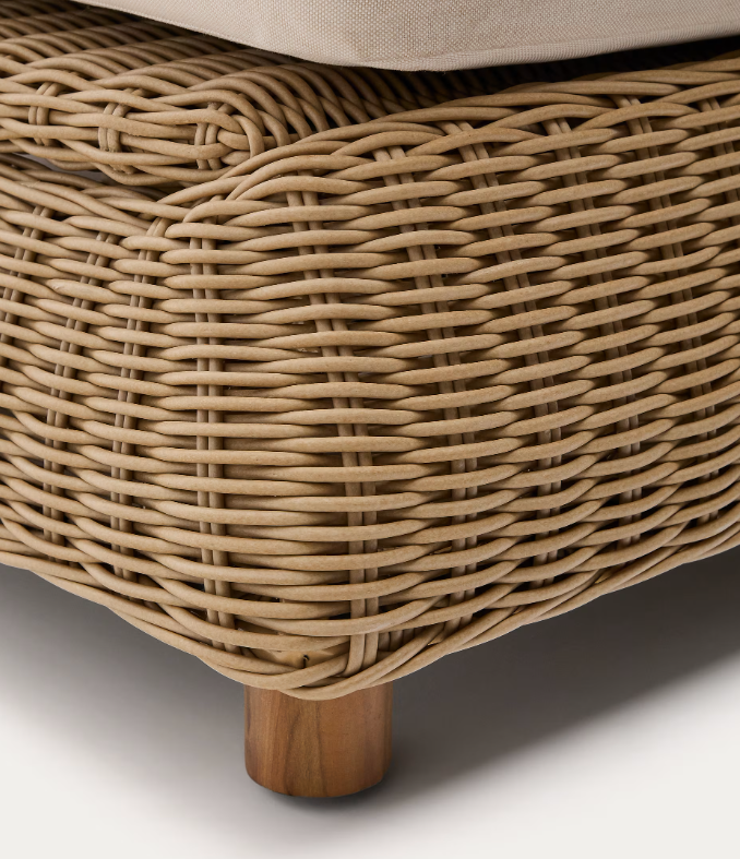 MERIA Double sun lounger in synthetic rattan