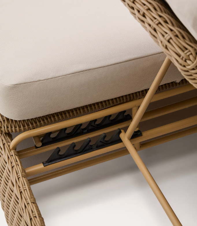 MERIA Double sun lounger in synthetic rattan