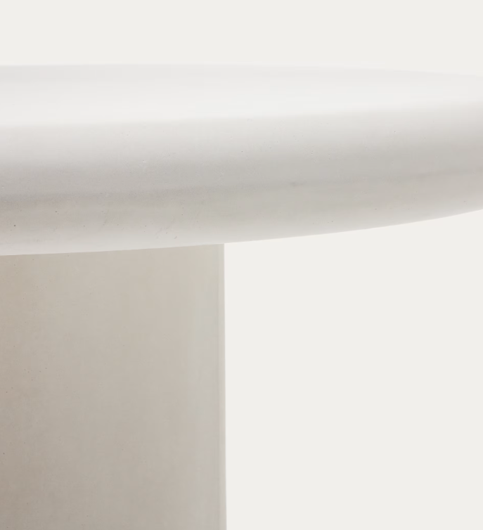 ADDAIA Okrugli stol od bijelog cementa