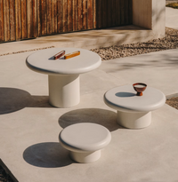 ADDAIA Round Table in White Cement