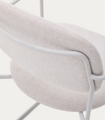 MELI Stackable armchair in chenille with metal legs