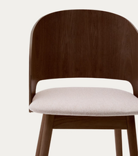 SEONA Chair with a wenge finish and beige chenille