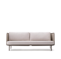 SEDALIS Outdoor 3-seater sofa in aluminium and taupe rope cord