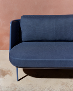 SEDALIS Outdoor 3-seater sofa in aluminium and blue rope cord