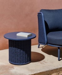 SEDALIS Outdoor side table in aluminium and rope cord