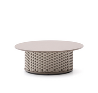 SEDALIS Outdoor coffee table in aluminium and rope cord