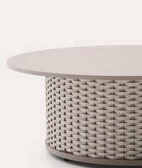 SEDALIS Outdoor coffee table in aluminium and rope cord