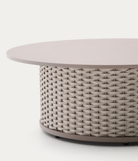 SEDALIS Outdoor coffee table in aluminium and rope cord