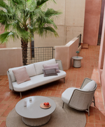 SEDALIS Outdoor coffee table in aluminium and rope cord