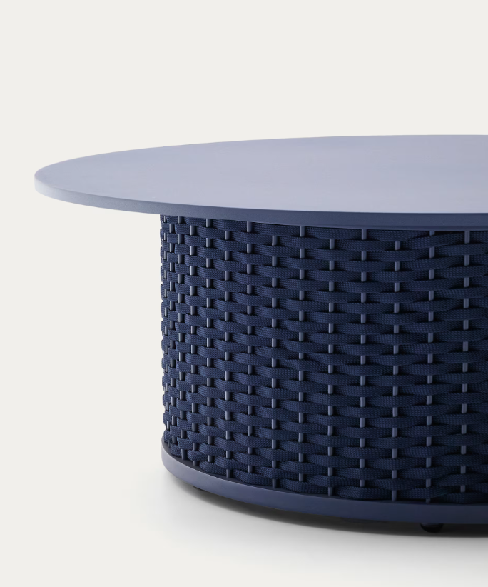 SEDALIS Outdoor coffee table in aluminium and rope cord