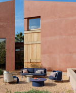 SEDALIS Outdoor coffee table in aluminium and rope cord