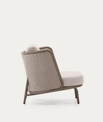 SEDALIS Outdoor armchair in aluminium and taupe rope cord