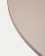 SEDALIS round outdoor table in steel with taupe aluminium top Ø80cm