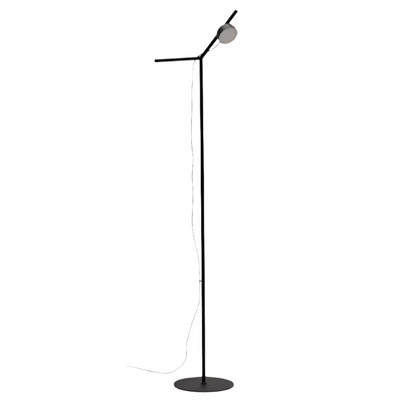 OREY black metal floor lamp with multi-position spotlight