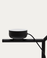 OREY crna metalna podna lampa s višepoložajnim reflektorom