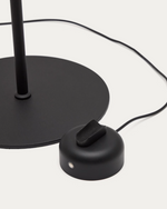 OREY crna metalna podna lampa s višepoložajnim reflektorom