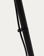 OREY crna metalna podna lampa s višepoložajnim reflektorom