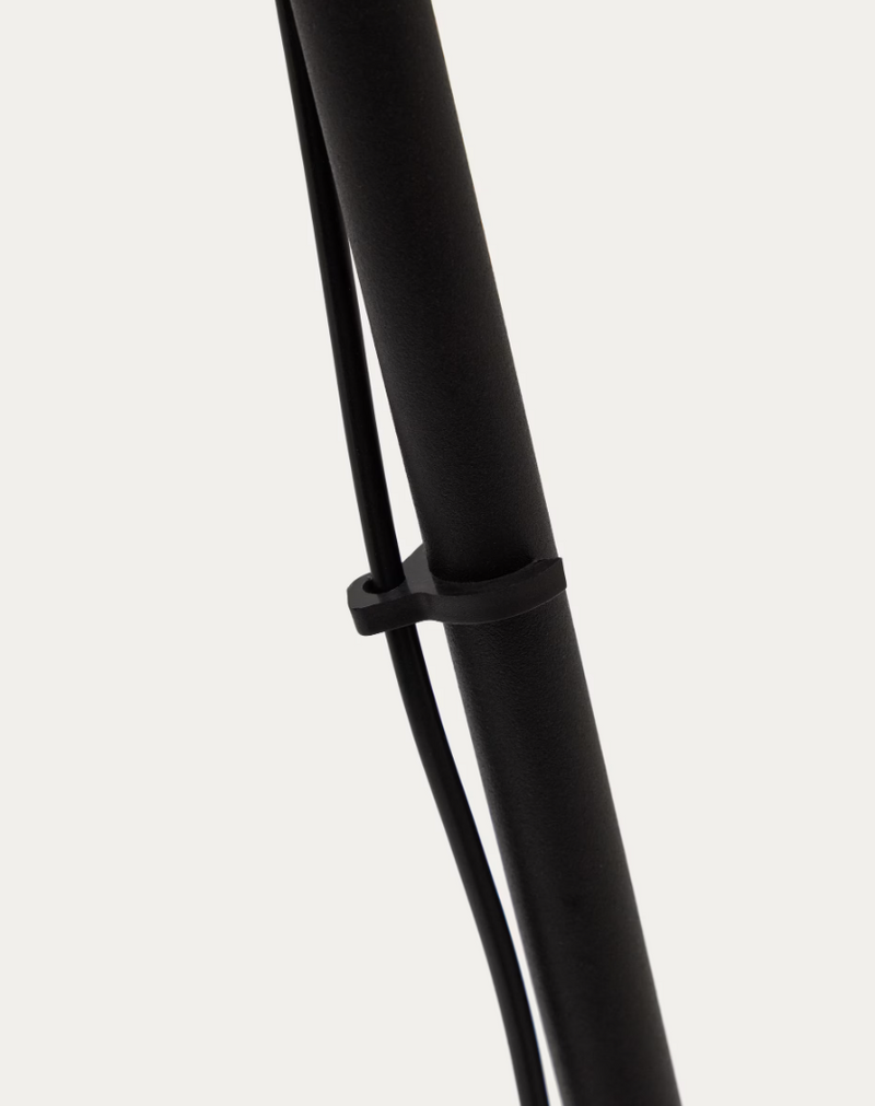 OREY crna metalna podna lampa s višepoložajnim reflektorom