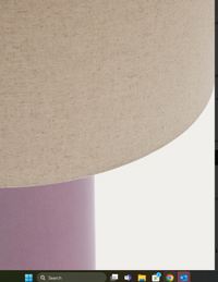 TONERIC ceramic table lamp with a lilac finish and cotton