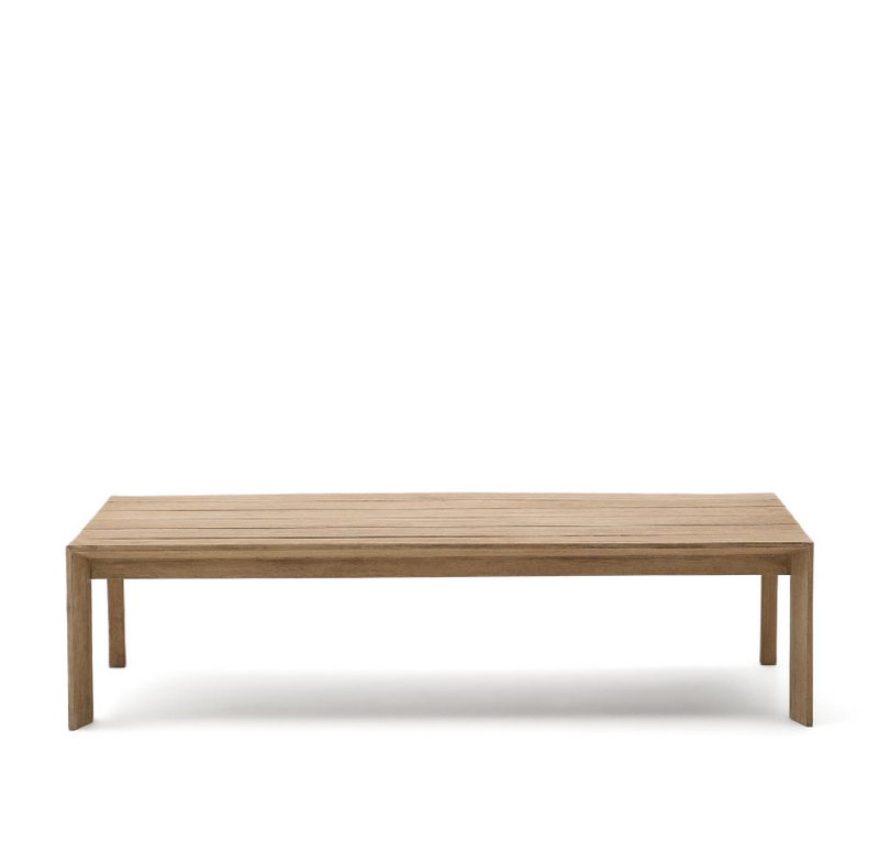 AMBRA Coffee table in solid acacia wood with light finish, 140 cm