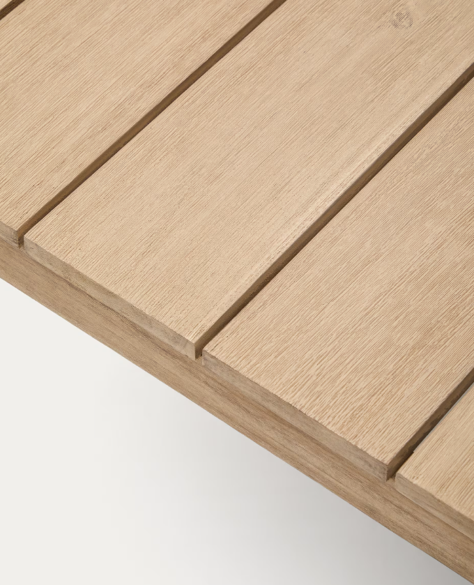 AMBRA Coffee table in solid acacia wood with light finish, 140 cm