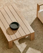 AMBRA Coffee table in solid acacia wood with light finish, 140 cm