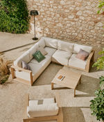 AMBRA Stol za kavu od masivnog drva akacije sa svijetlom završnom obradom, 83 cm