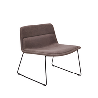 ZAHARA brown armchair and steel in a black finish, 100% FSC