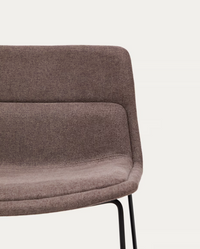 ZAHARA brown armchair and steel in a black finish, 100% FSC