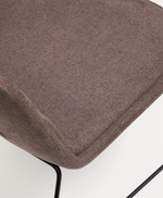 ZAHARA brown armchair and steel in a black finish, 100% FSC