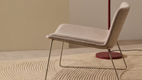 ZAHARA beige armchair and steel in a beige finish, 100% FSC