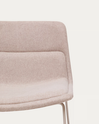 ZAHARA beige armchair and steel in a beige finish, 100% FSC