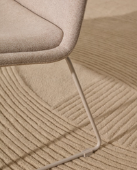 ZAHARA beige armchair and steel in a beige finish, 100% FSC