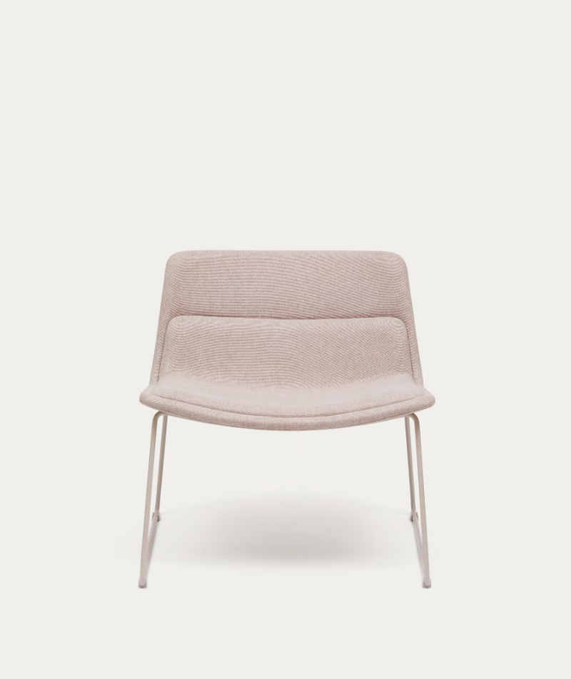 ZAHARA bež fotelja i čelik u bež završnici, 100% FSC