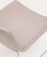 ZAHARA bež fotelja i čelik u bež završnici, 100% FSC