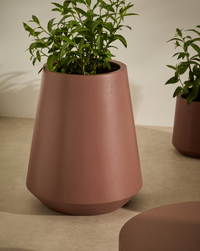 CALUN  maroon cement planter Ø 50cm