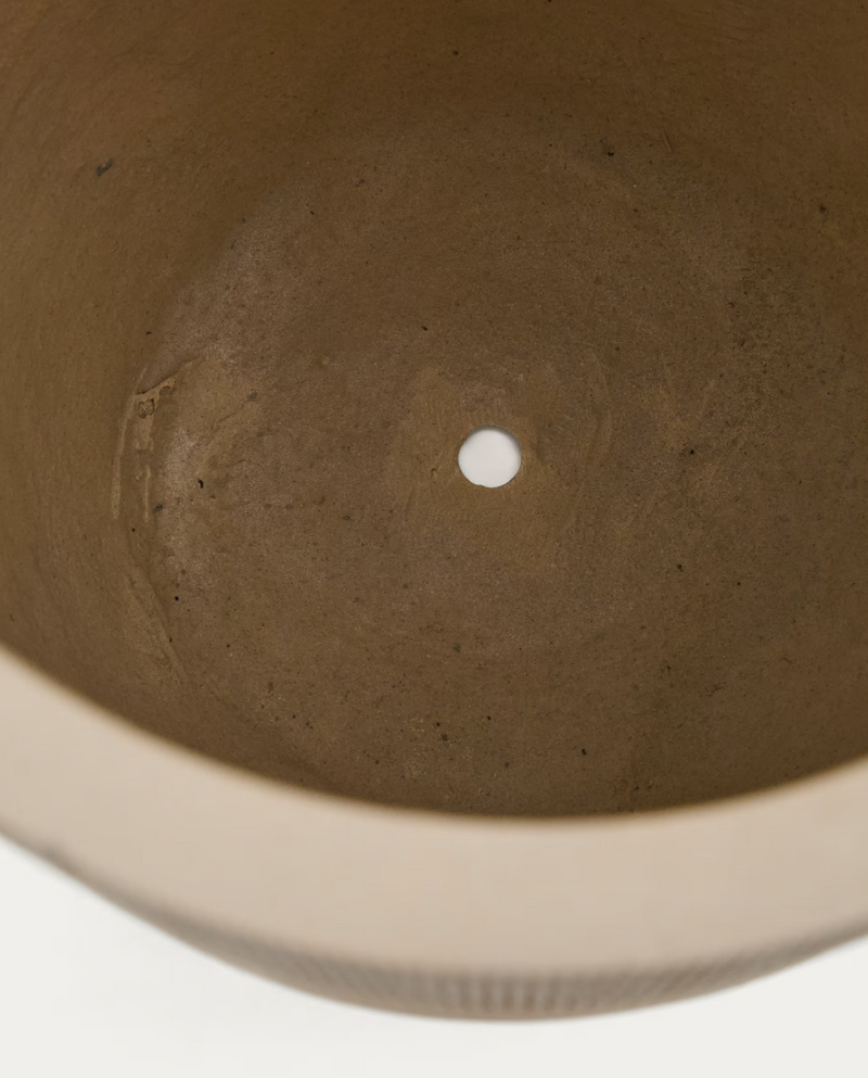 TIVAL Set od 2 bež žardinjere s efektom cementa Ø 45 cm