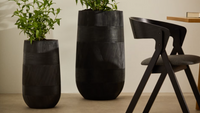 TIVAL Set of 2 Tival black cement-effect planters Ø 45cm