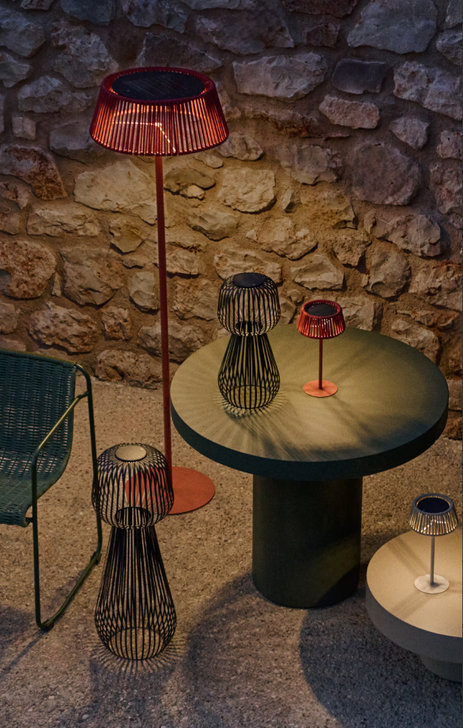 ALDET Vanjska solarna podna svjetiljka od užeta od terakote Ø46 cm