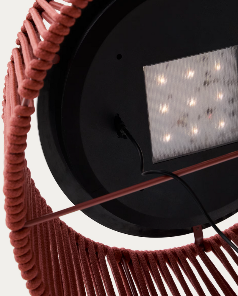 ALDET Vanjska solarna podna svjetiljka od užeta od terakote Ø46 cm