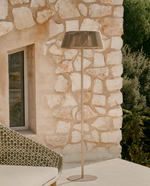 ALDET Vanjska solarna podna svjetiljka u sivom konopu Ø46cm