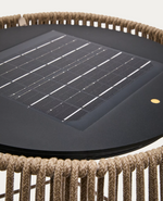 ALDET Vanjska solarna podna svjetiljka u sivom konopu Ø46cm