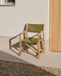 VILARA green outdoor folding chair made of FSC 100% solid acacia wood