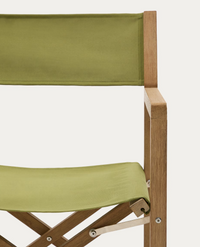 VILARA green outdoor folding chair made of FSC 100% solid acacia wood