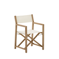 VILARA white outdoor folding chair made of FSC 100% solid acacia wood