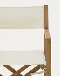 VILARA white outdoor folding chair made of FSC 100% solid acacia wood