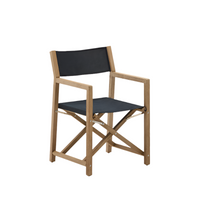 VILARA black outdoor folding chair made of FSC 100% solid acacia wood